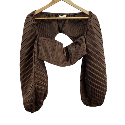 Sheike Women’s Size 10 Pleated Two Piece Top Brown