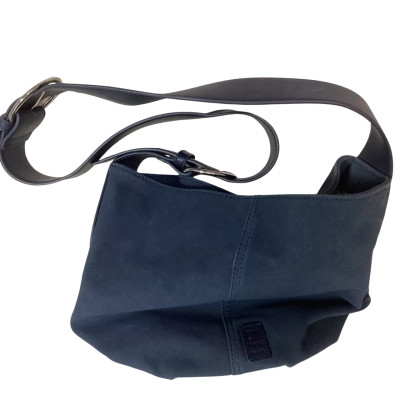  Louenhide Navy Blue Suede Slouch Shoulder Bag - Silver Hardware