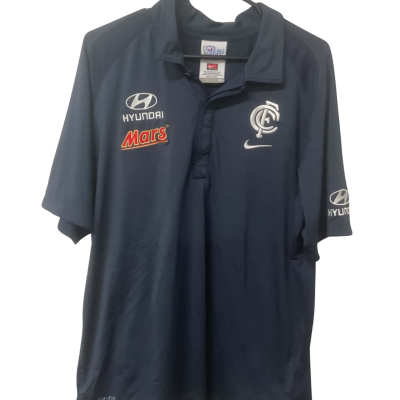 Men’s AFL  Carlton Size XL Short Sleeve T-shirt Navy Blue / White 