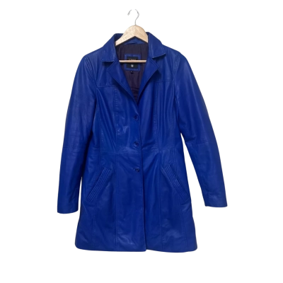 Torras Beautiful Soft Size L Leather Jacket Electric Blue 