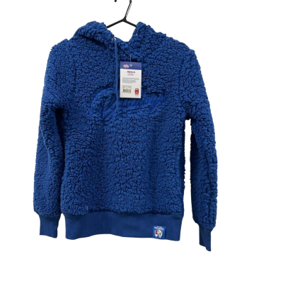 AFL WESTERN BULLDOGS SHERPA HOODIE. SIZE 8