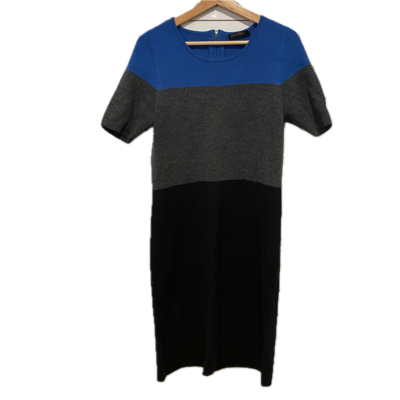 David Lawrence Womens  Size XL Midi Dress Black  / Blue / Grey / Multicoloured 