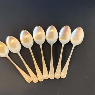 7 Vintage Teaspoons, EPNS Marsden & Sons