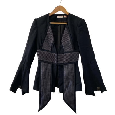 Sass & Bide Women's Size AUS/UK6 US2 Sun Goes Down Blazer Black (The Queens Way)