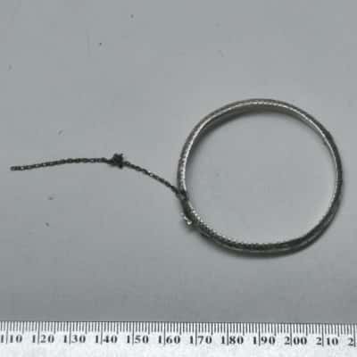  Womens Bangle 925 Sterling Silver Etched As Is 5.92g 