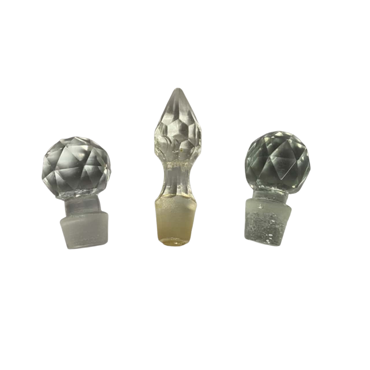 3x Vintage Cut Class Bottle/Perfume Bottle Stoppers