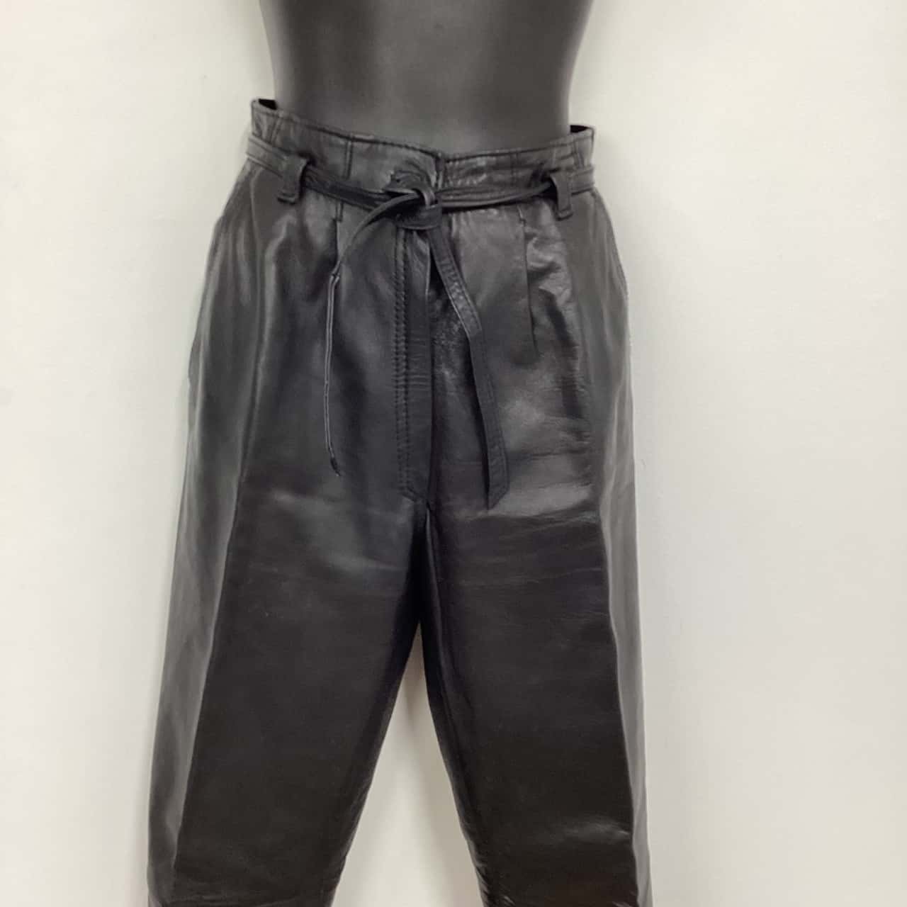 REDUCED Womens 80s tie waist leather 