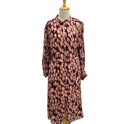 Country Road Print Gathered Midi Dress.  Size 16 