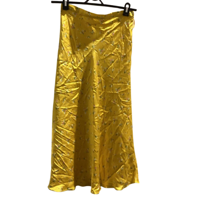 Bec & Bridge Womens  Size 8 Midi Skirt Yellow with small flower pattern RRP$260