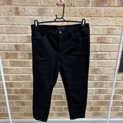 Katies Womens black slim mid rise denim Size 14 