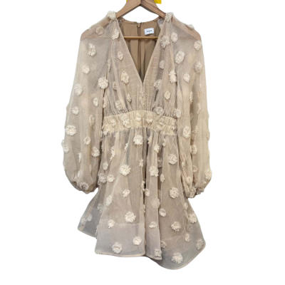 Sheike Size 6 Beige Dress 