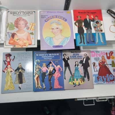 7x Paper Doll Books Pre Owned Bundle Collection 