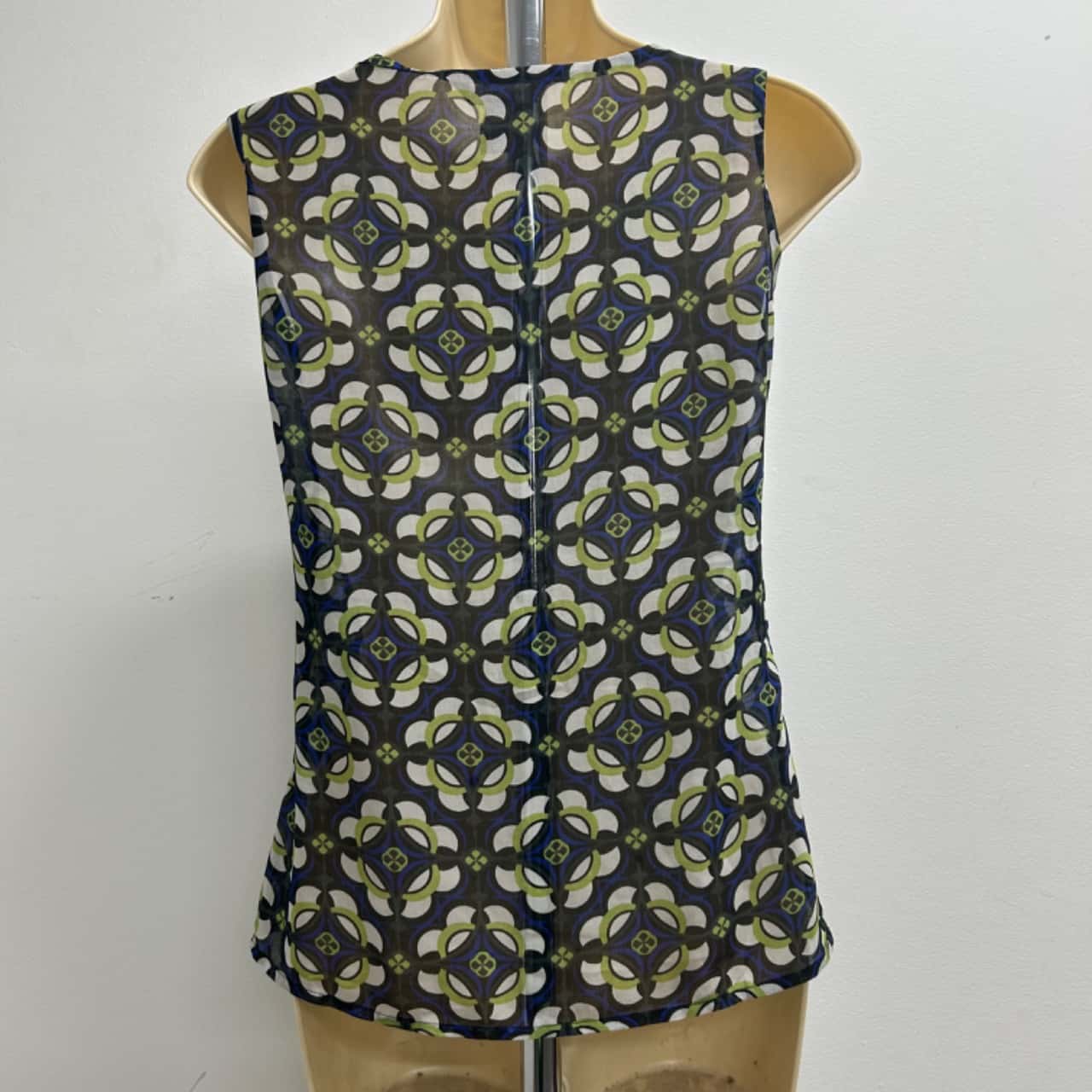 Banana Republic Womens Size XXS Blue & Green Sleeveless Top (s)