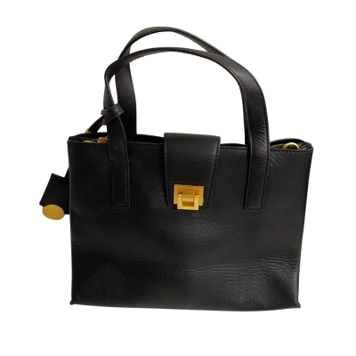 Evity Womens Lucia Leather Top Handle Bag Black 