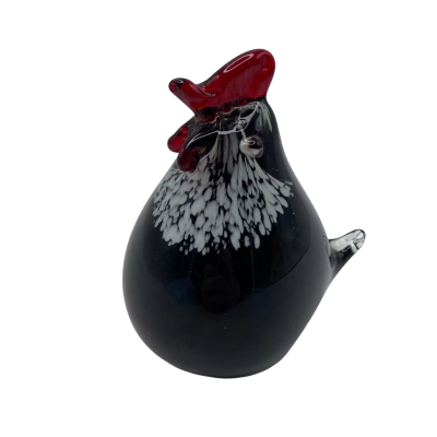 9cm Glass Rooster (cubes)