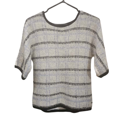 Armani - Womens - Size 38 - Pullover Sweater - Black / Blue / Pattern / White 