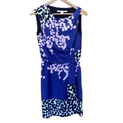 Diane Von Furstenberg Spot Pattern Silk Dress Size 4