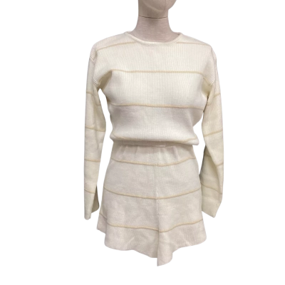 Sabo Skirt Womens  Size XXS Long Sleeve Knitted Playsuit Cream 