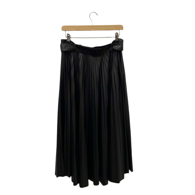 Zara Womens  Size L Pleated Skirt Black  