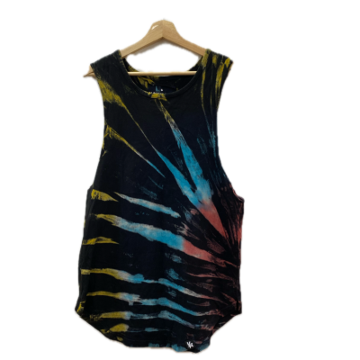 Young LA Mens sleeveless top Size M Black / Multicoloured/ Pink / White / Yellow 