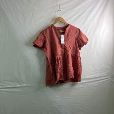 Rockmans Womens Size 10 Blouse Peach BNWT