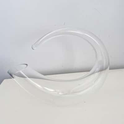 Unusual Glass Jug Carafe Wine Whiskey Decanter 
