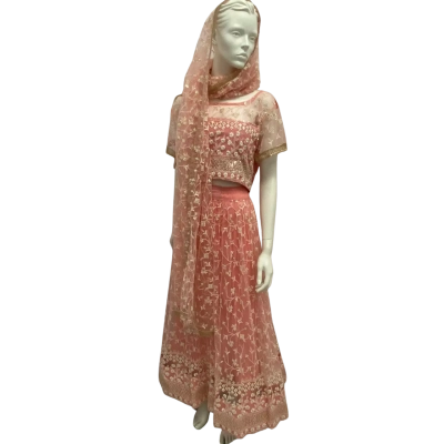 Peach Lehenga Choli.  Size L / XL / XXL