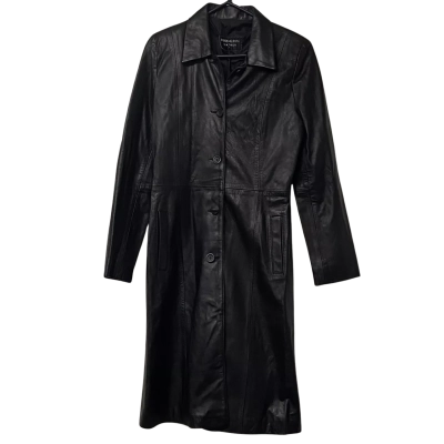 Paddington Size L Leather Winter Coat Black  