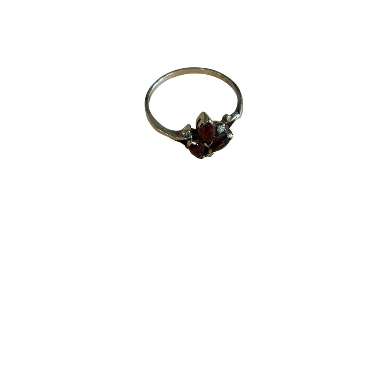 Garnet & Diamond Ring in 9ct Rose Gold main image 1