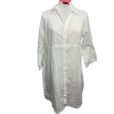 Seafolly Womens  Size S 3/4 Sleeve Top White 
