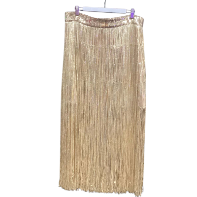 LOVE BONFIRE -  Womens  Size XXL Midi Skirt Gold 