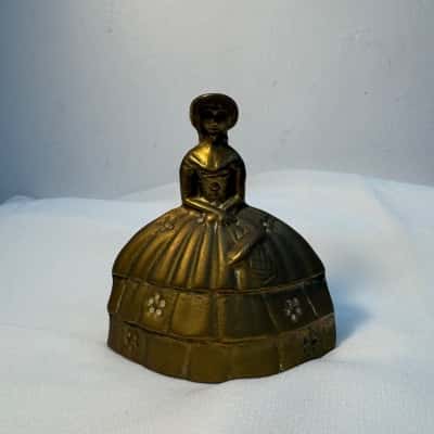 Vintage Brass Victorian Lady Bell 