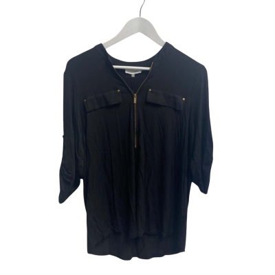 Calvin Klein Womens  Size 0X Long Sleeve Top Black