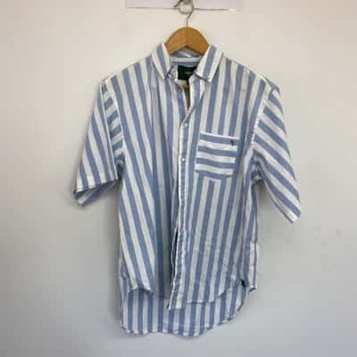 Edition Nu Studios China Blue White Stripe Oversized Shirt  Size S 