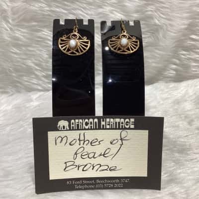  Women's Bronze Mother of Pearl Earrings