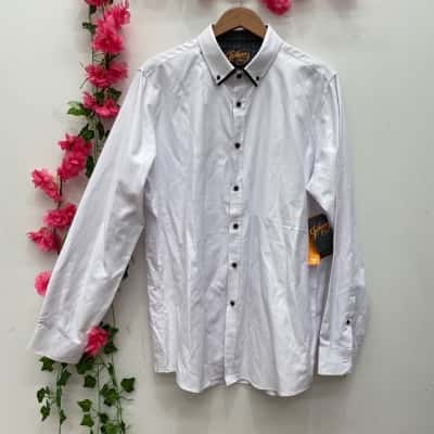 Johnny Bigg Mens Business Shirt Size XXL White 