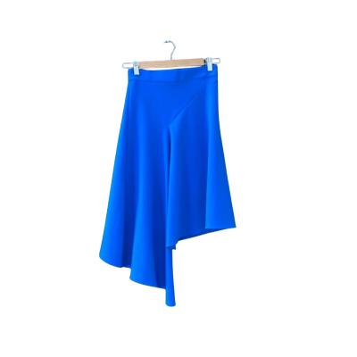 Sheike Size 8 Asymmetrical Hemline Skirt Blue 