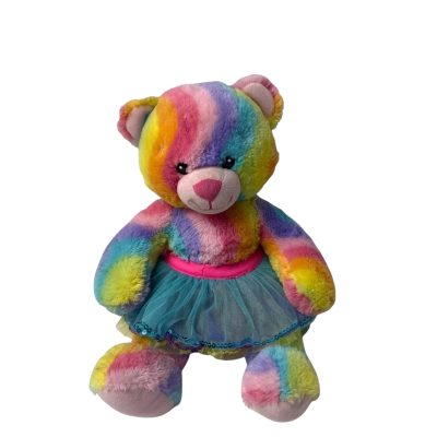 Build a bear rainbow in tutu