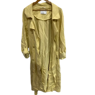 Commonry  Womens  Size 22 Trench Coat Yellow 