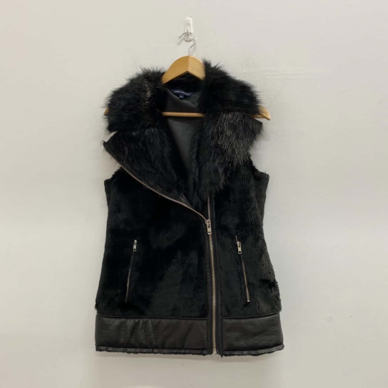 French Connection Womens Size 12 Vest Jacket Black (s)