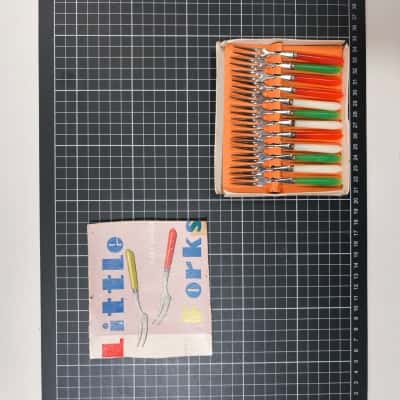 12pcs Stainless Steel Set Little Forks Vintage 