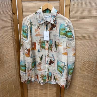 BNWT La Maise Studio Womens  Size XS Long Sleeve Shirt Pattern 
