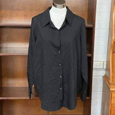 City Chic Womens  Size XS Blouse Black  