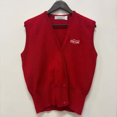  Vtg. Unisex Coke A Cola Wool Blend Collectable Vest