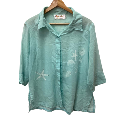 Absolutely Womens 3/4 Sleeve Shirt Blue (b)