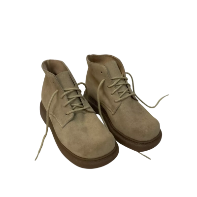  Kids Vertbaudet Size 30 Beige Lace-up Boots
