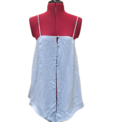 C/MEO Collective Womens  Size S Shoestring Strap Top Blue 