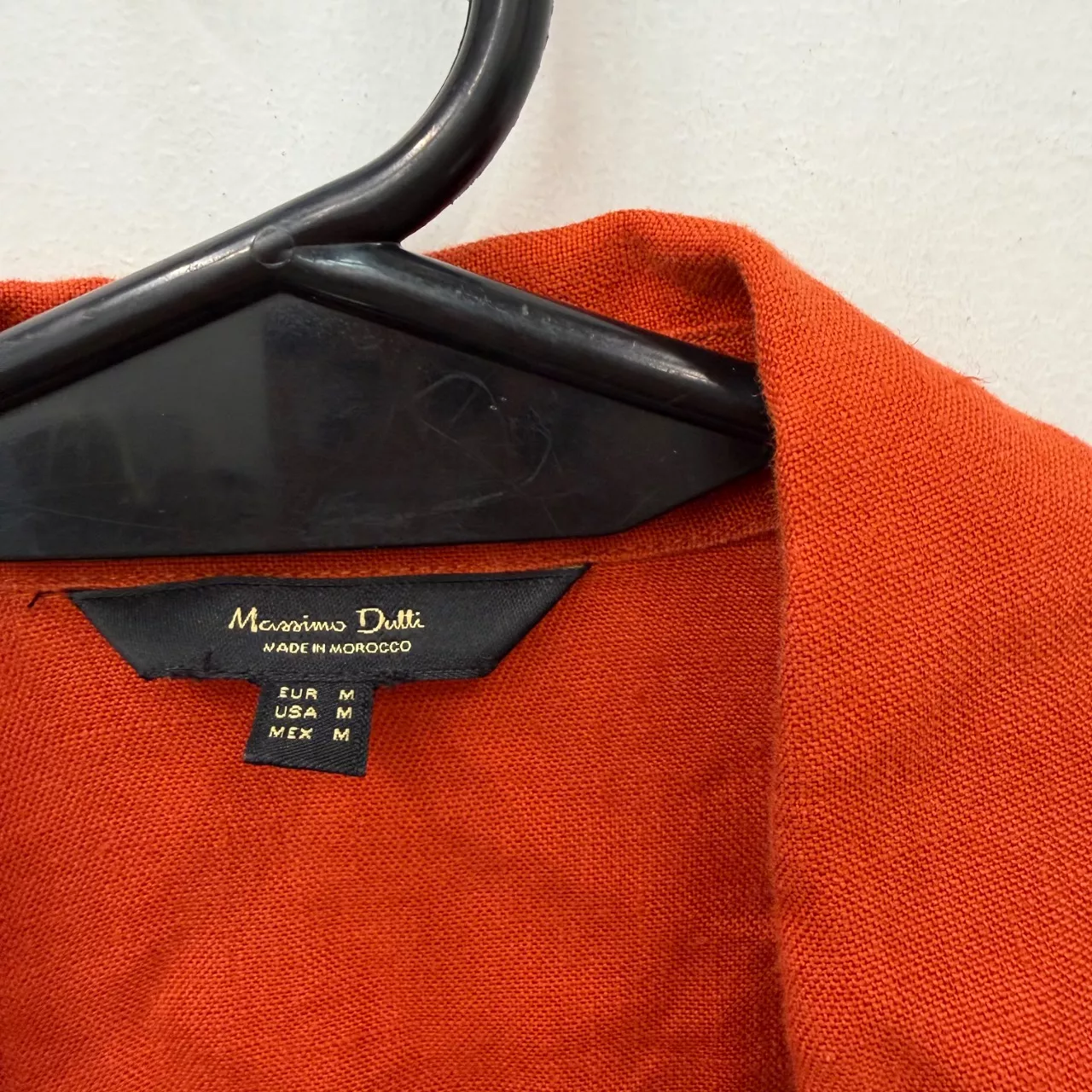 Massimo Dutti 100% Linen Orange Wrap Dress - Size M - Used Good ...