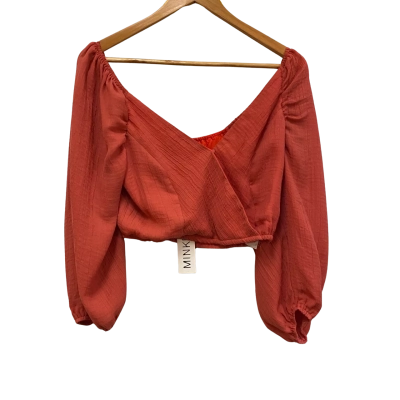 BNWT Minkpink Womens  Size S Cropped Top Red 