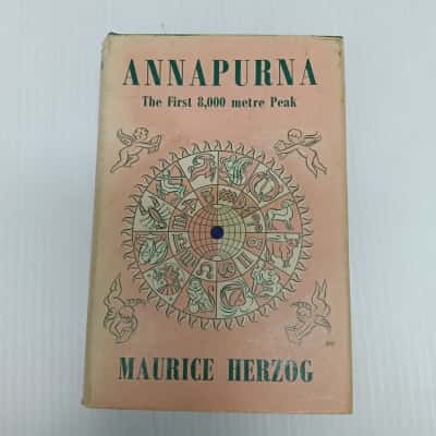 Maurice Herzog Annapurna (1954 Reprint Society) Vintage Mountaineering Classic #MauriceHerzog #Annapurna #MountaineeringBooks #VintageBooks #hardcover